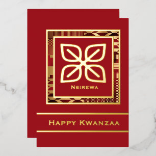 Nsirewa Happy Kwanzaa (Red   Outlined)