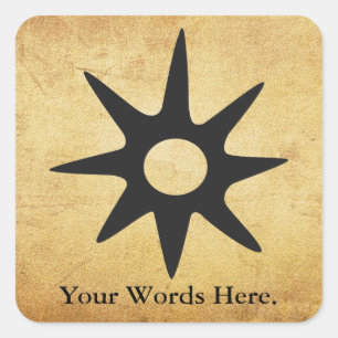 NSOROMMA   Symbol of Guardianship   God's Presence Square Sticker