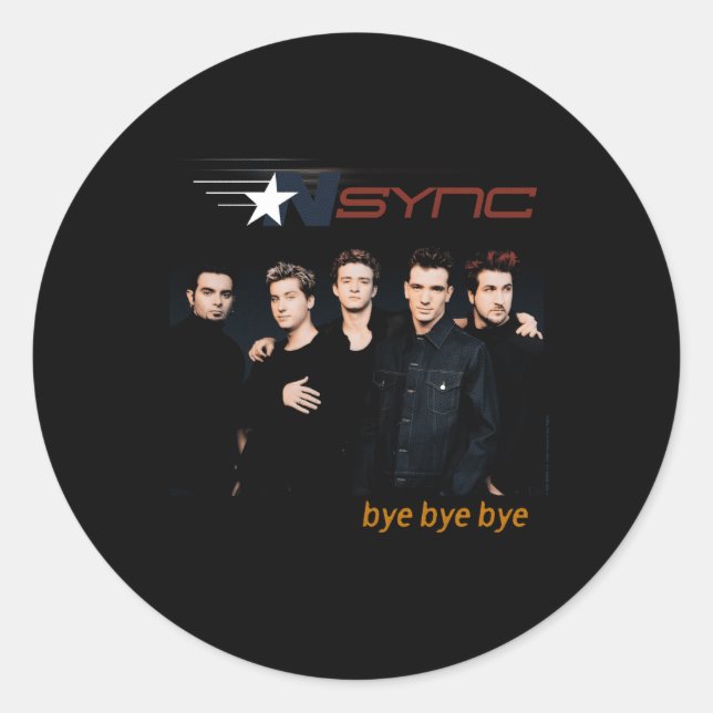Nsync Official Bye Classic Round Sticker (Front)