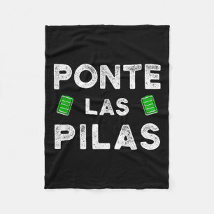 Nte Las Las Funny Spanish Saying Motivational  Fleece Blanket