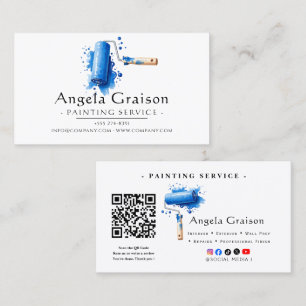 nterior & Exterior Painting Services Business Card