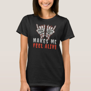 Nu Metal makes me feel Alive Devil or Hand Horns S T-Shirt
