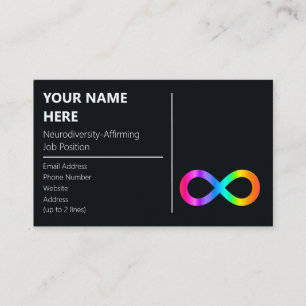 Nu Tropical Gradient Infinity Sign Business Card