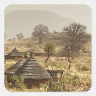Nuba Mountains, Nugera village Square Sticker