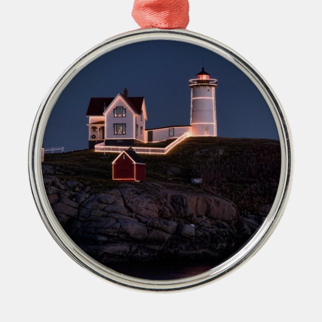 Nubble at Christmas Ornament (Front)