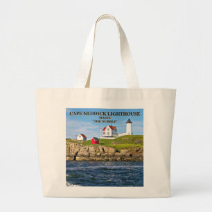 Nubble Light, Cape Neddick Maine Large Tote Bag