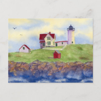Nubble Light, Cape Neddick, York Maine Postcard