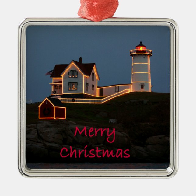 Nubble Light Christmas Metal Tree Decoration (Front)
