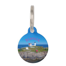 Nubble Light Hot Pink Name Dog Photo Round Pet Tag
