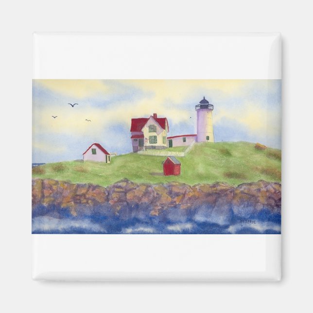 Nubble Light House York Maine Magnet (Front)