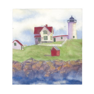 Nubble Light House York Maine Notepad