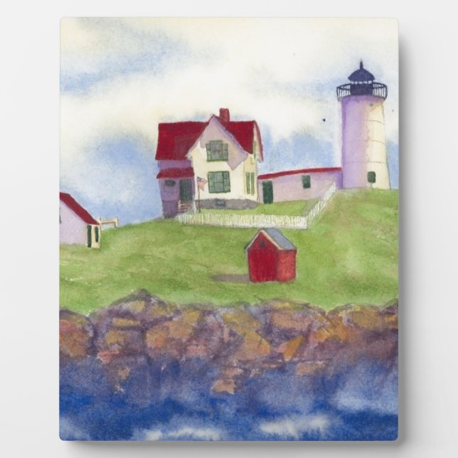 Nubble Light House York Maine Plaque (Front)