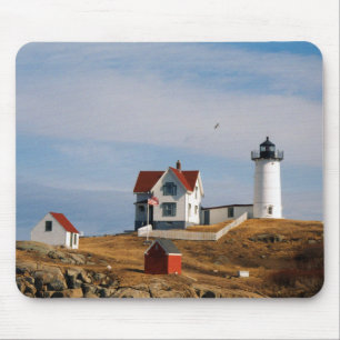 Nubble Light Lighthouse Cape Neddick Maine Mouse Pad