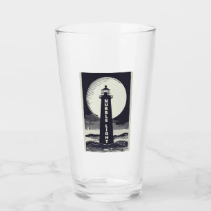 Nubble Light Maine Lighthouse Moon Glass