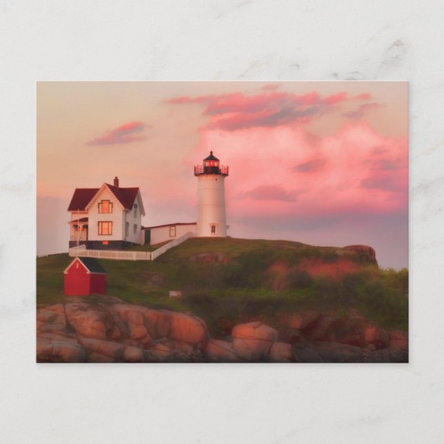 Nubble Light Post Card (Front)