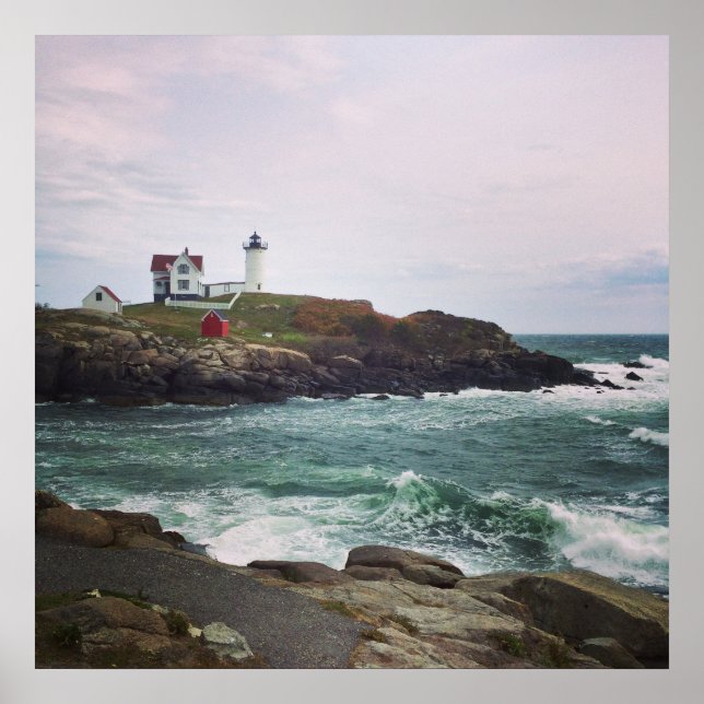 Nubble Light - York, Maine 24 x 24 Poster Print (Front)