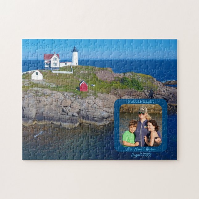 Nubble Lighthouse Family  Photo Jigsaw Puzzle (Horizontal)