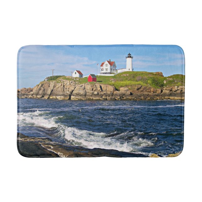 Nubble Lighthouse Large Bath Mat (Front)