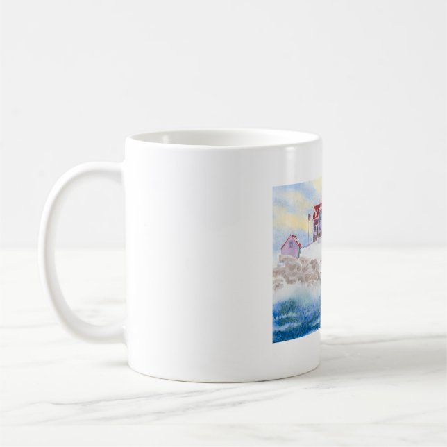 Nubble Lighthouse Mug (Left)