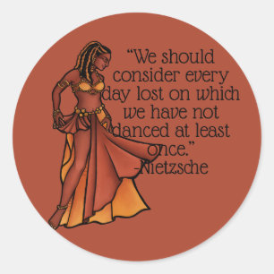 Nubian Belly Dancer Goddess Classic Round Sticker