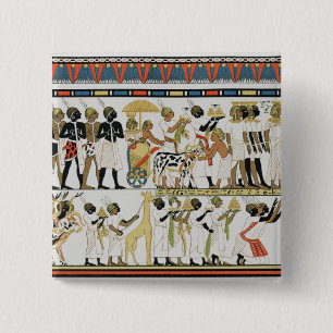 Nubian chiefs bringing presents 15 cm square badge