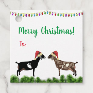 Nubian Dairy Goat Christmas Favour Tags