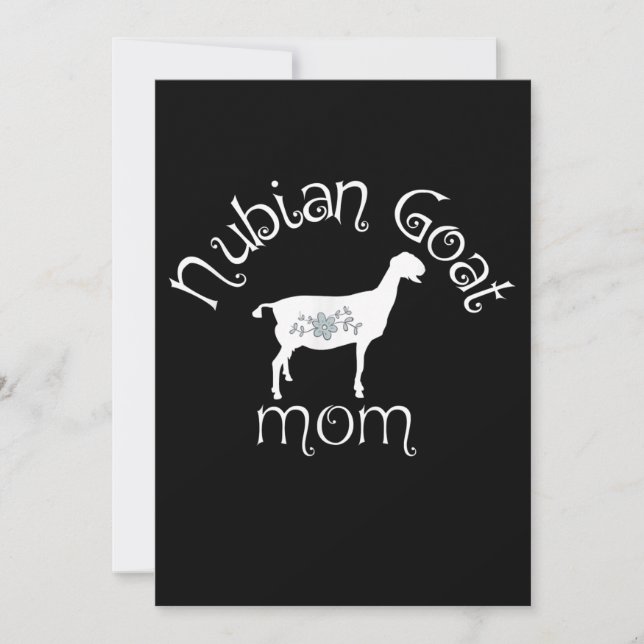 Nubian Goat Mum Gift Invitation (Front)