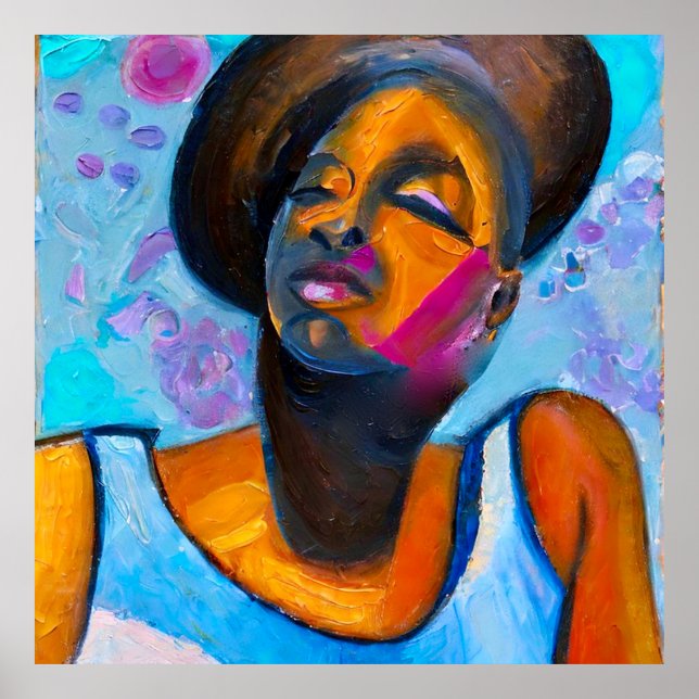 Nubian Princess Powerful Black Woman Poster (Front)