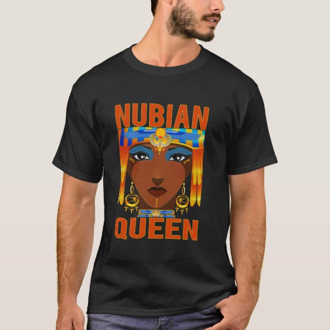 Nubian Queen African Anime Art Egyptian Pharaoh Lo T-Shirt (Front)