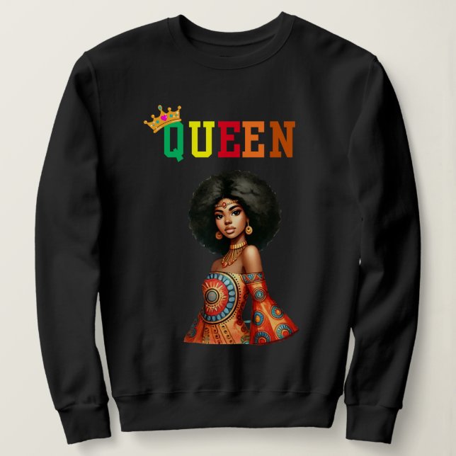 Nubian Queen: Beauty Women's sweatshirt (Design Front)