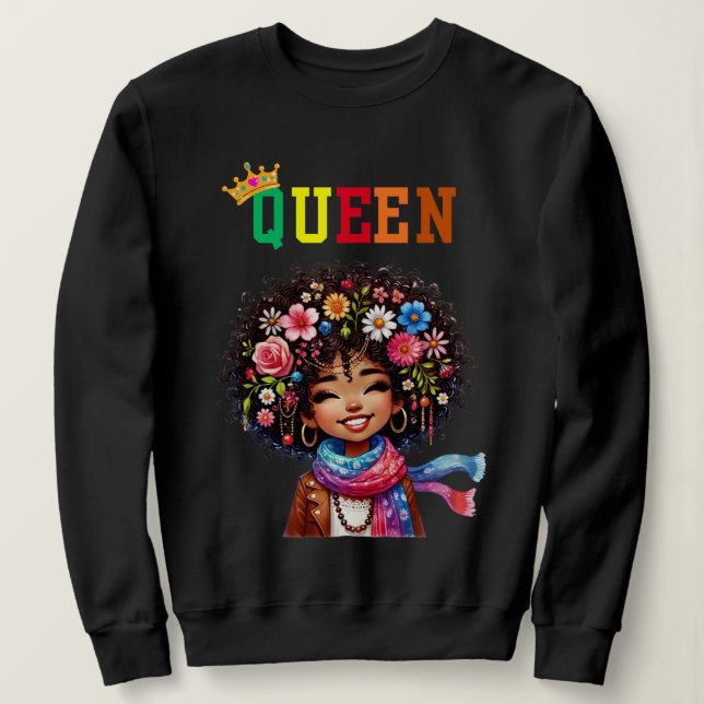 Nubian Queen: Breezy Women's sweatshirt (Design Front)