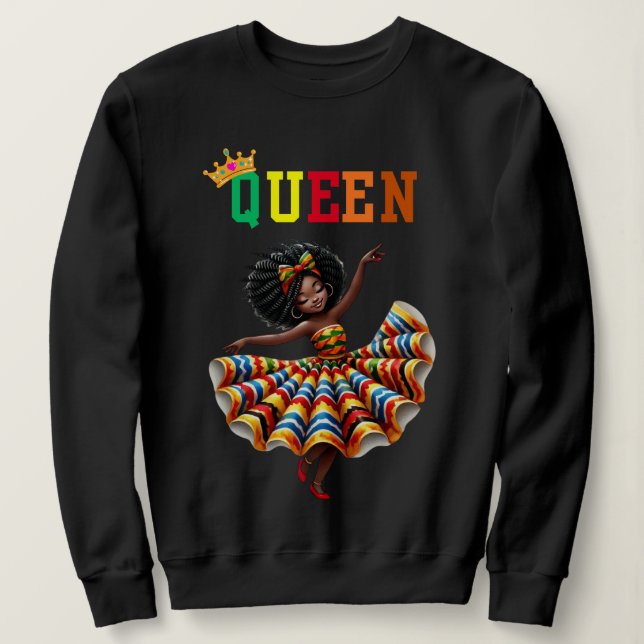 Nubian Queen: Dance Women's sweatshirt (Design Front)