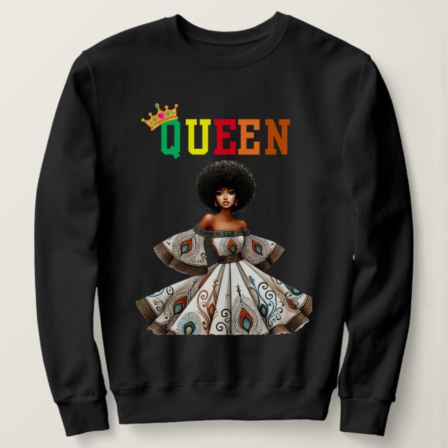 Nubian Queen: Flyness Women's sweatshirt (Design Front)