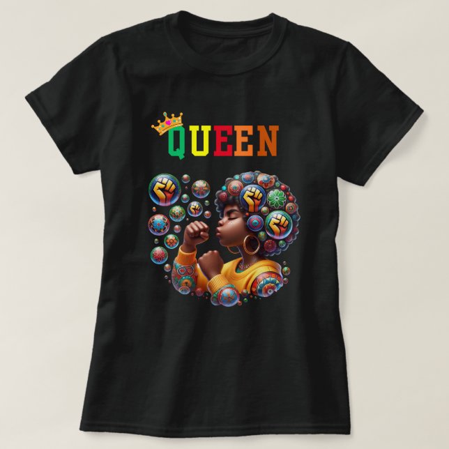 Nubian Queen: Power Women's T-Shirt (Design Front)