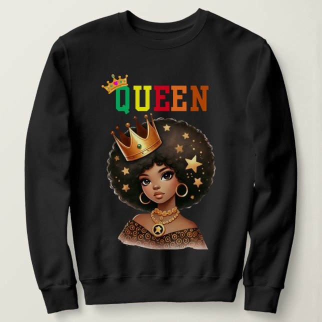 Nubian Queen: Royalty Women's sweatshirt (Design Front)