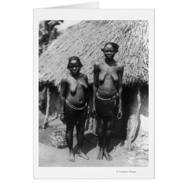 Nubian Women Standing in front of Hut (Front)