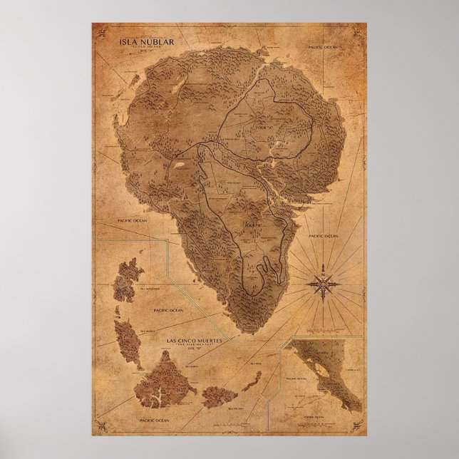 Nublar Map Park Poster (Front)