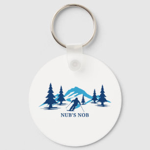 Nub's nob michigan ski resort skiing skier  key ring