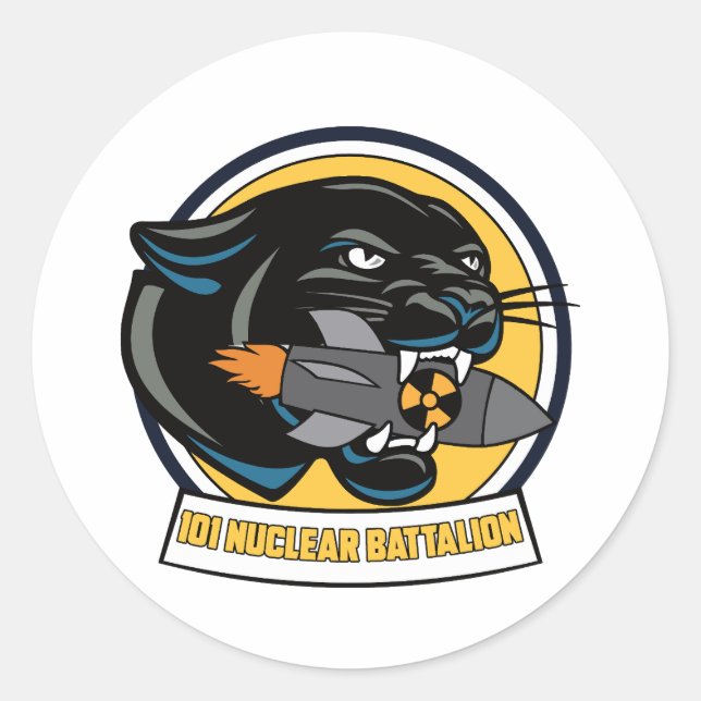 NUCLEAR BATTALION LOGO CLASSIC ROUND STICKER (Front)