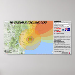 Nuclear Detonations - Australia Poster