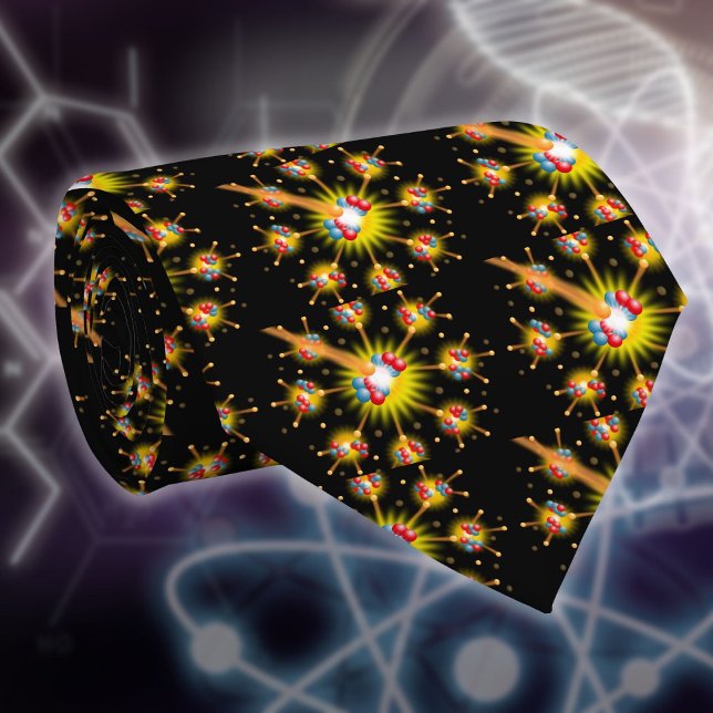 Nuclear Fission Science Tie (Nuclear Fission Science Fun Modern Tie)