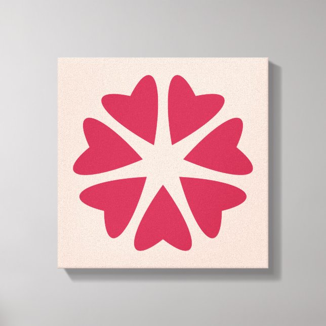 Nuclear Hearts - magenta red - image.    Canvas Print (Front)