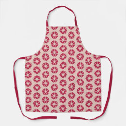 Nuclear Hearts - magenta red - seamless pattern. Apron