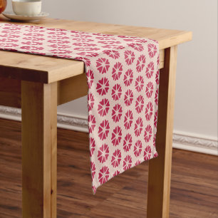 Nuclear Hearts - magenta red - seamless pattern. Short Table Runner