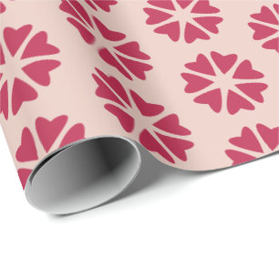 Nuclear Hearts - magenta red - seamless pattern. W Wrapping Paper