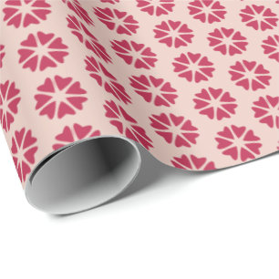 Nuclear Hearts - magenta red - seamless pattern. Wrapping Paper