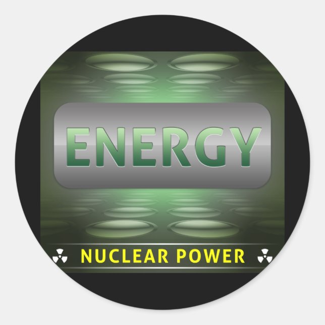 Nuclear Is Clean Energy Classic Round Sticker (Front)