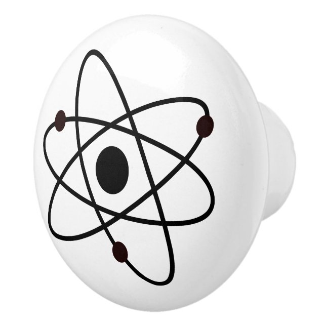 Nuclear MCM Modern Abstract Atomic Art Modernism Ceramic Knob (Right)