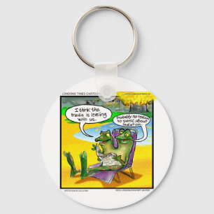 Nuclear Neighbors (Twin Frogs) Funny Gifts & Cards Key Ring