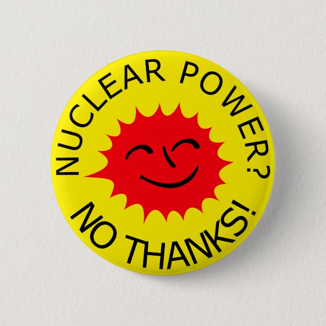 Nuclear Power 6 Cm Round Badge (Front)